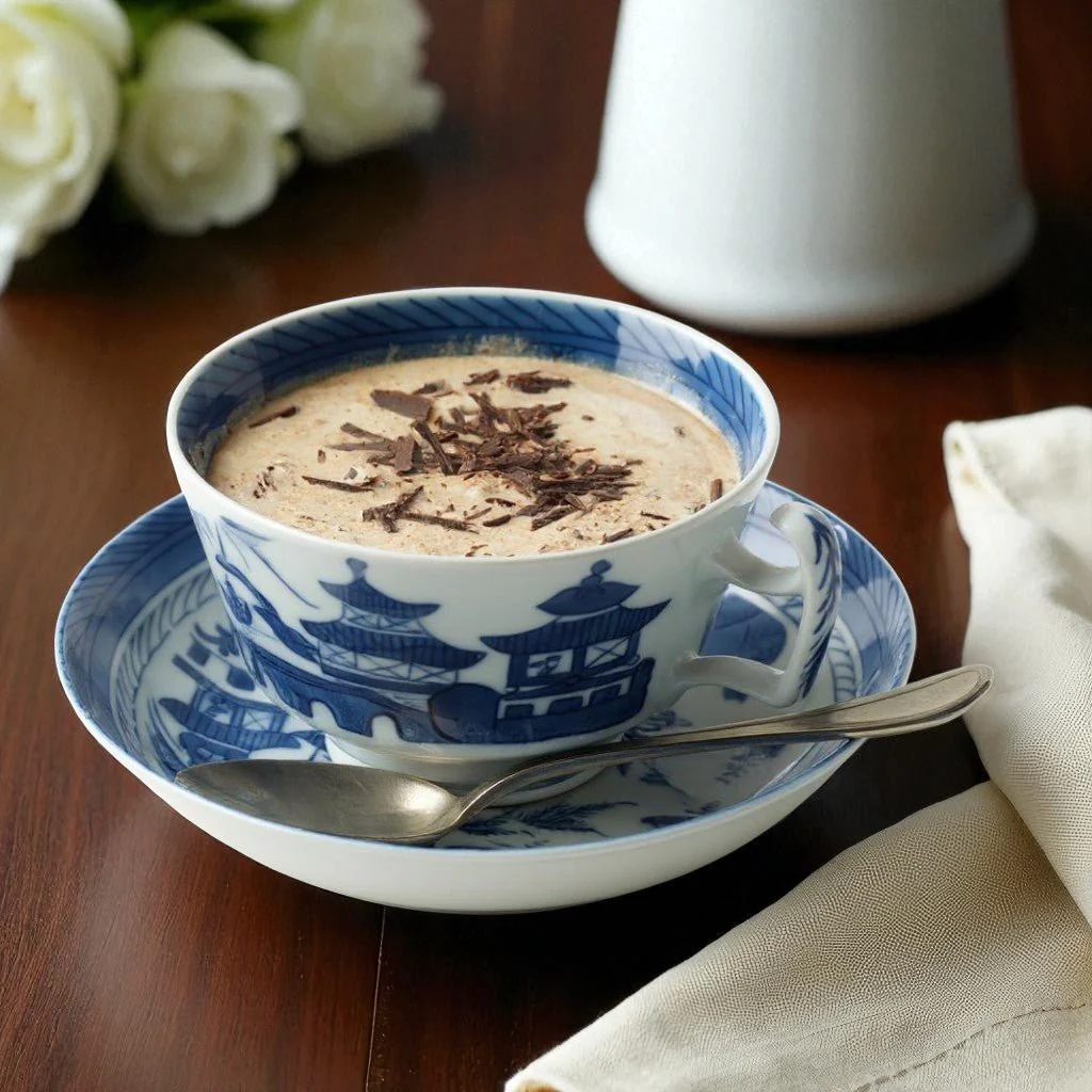Blue Canton Cups & Saucers