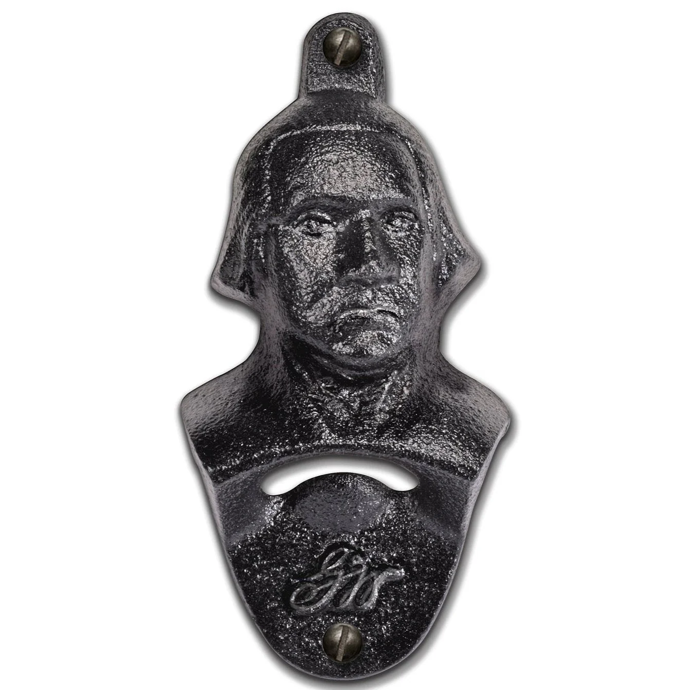 Wall Mounted Bottle Opener - Black Iron