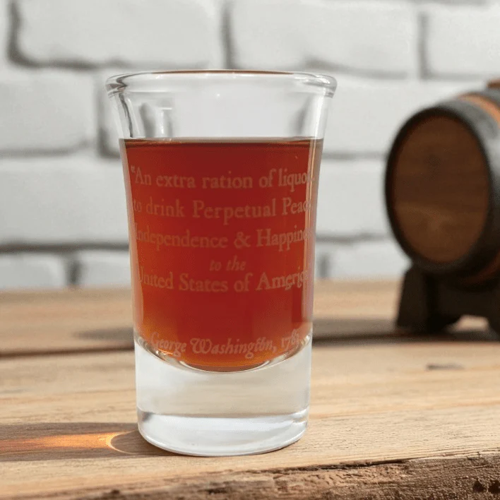 Shot Glass George Washington Quote