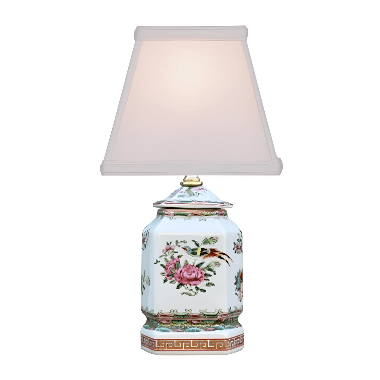 Porcelain Rose Canton Mini Jar Lamp
