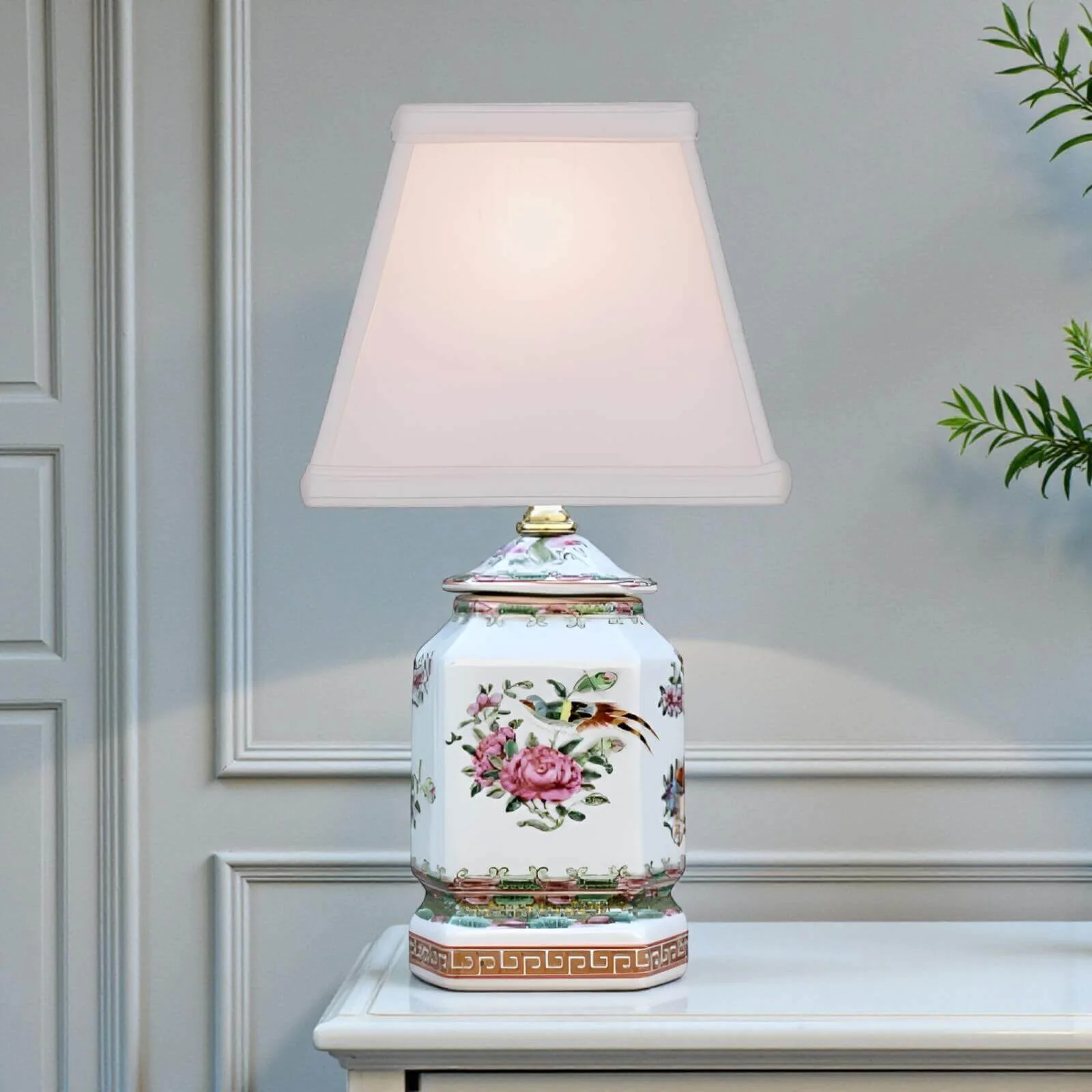 Porcelain Rose Canton Mini Jar Lamp - Image 2
