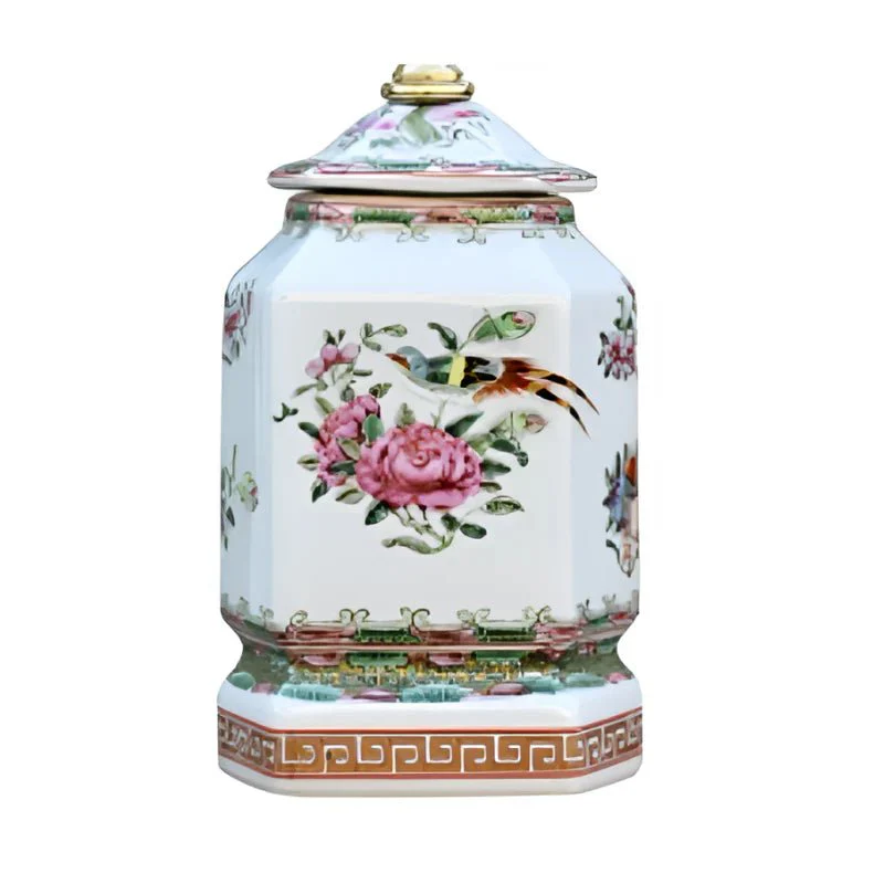Porcelain Rose Canton Mini Jar Lamp - Image 3