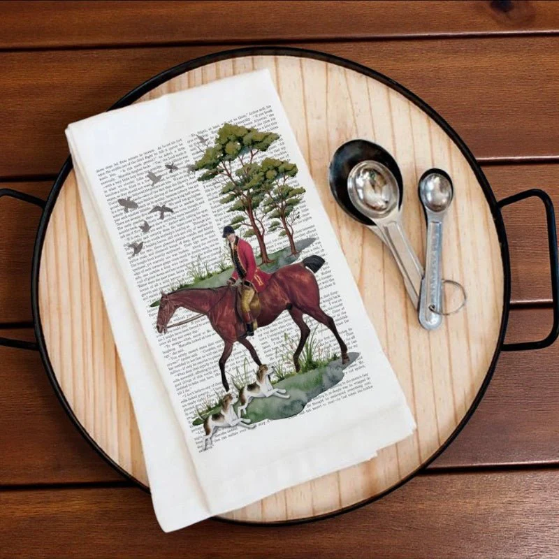 Vintage Hunter Flour Sack Tea Towel