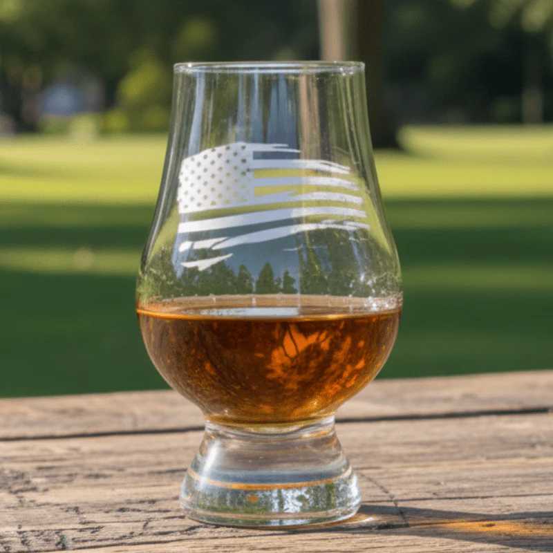 Waving Flag Whiskey Tasting Glass - Image 4