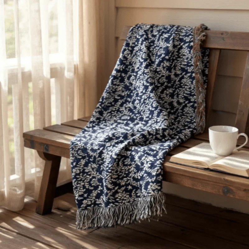 Blue Room Cotton Throw – Mount Vernon Collection