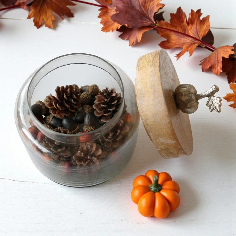Pumpkin Glass Canister