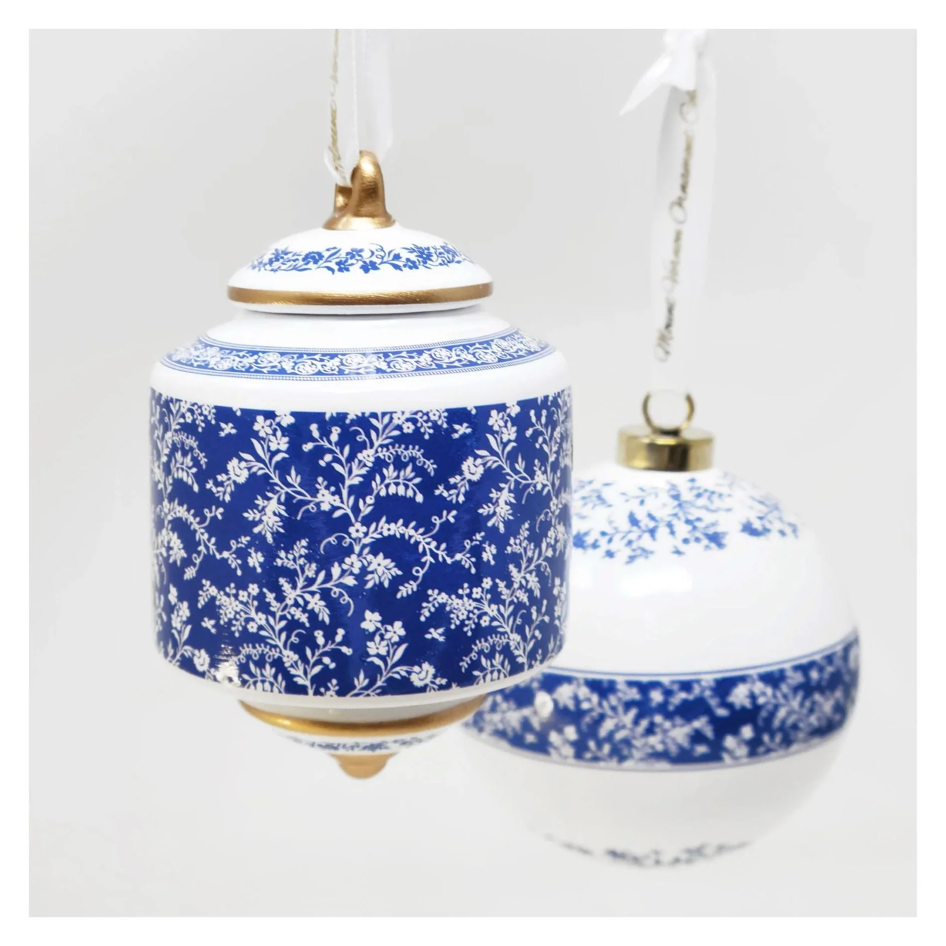 MV Ornament Collection - Porcelain Blue Room Ball - Image 4