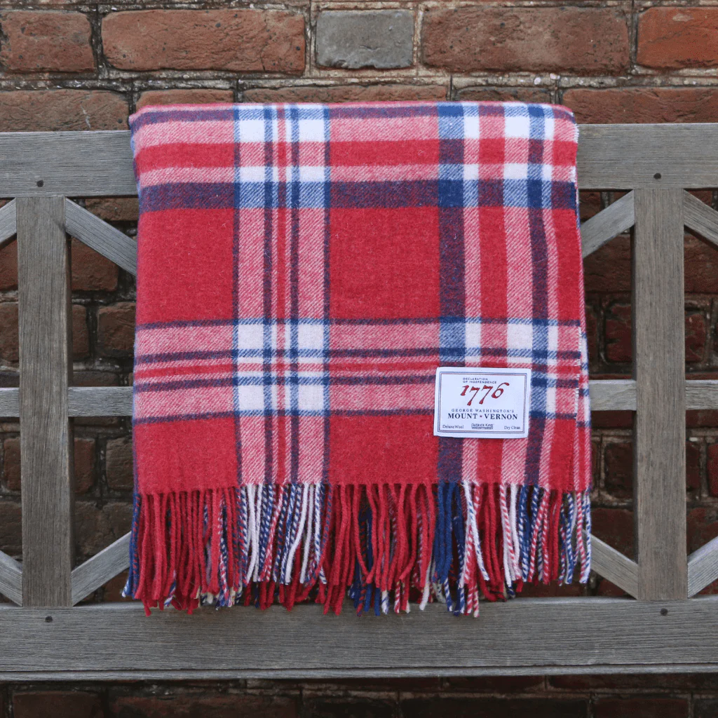 Mount Vernon 1776 Independence Tartan Blanket
