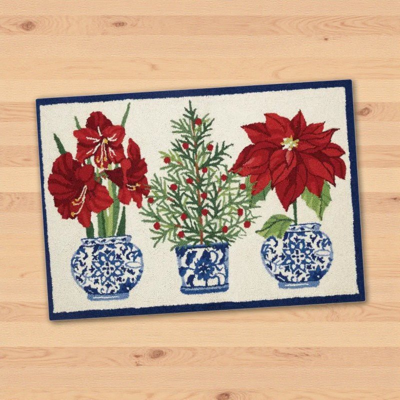 Holiday Chinoiserie Hooked Rug 2X3 - Image 3