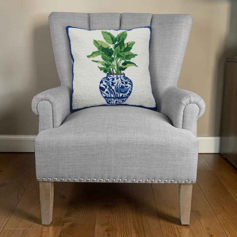 Chinoiserie Botanical Hook Pillow - Image 2