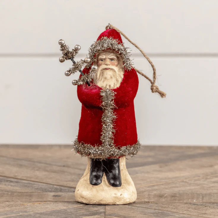 Wine Velvet Belsnickle Ornament
